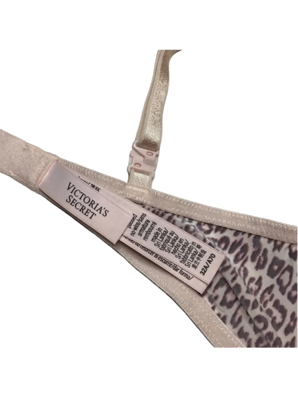Women's Victoria's Secret 32A Beige Brown Leopard Print Bra